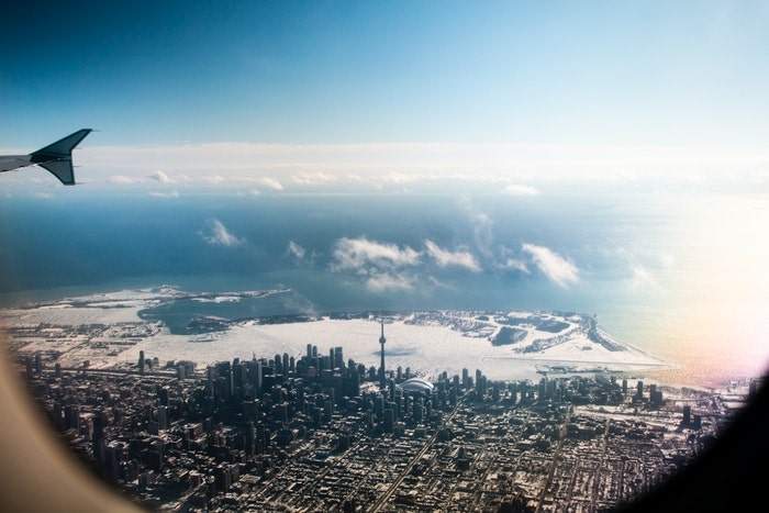 Toronto view from the plane