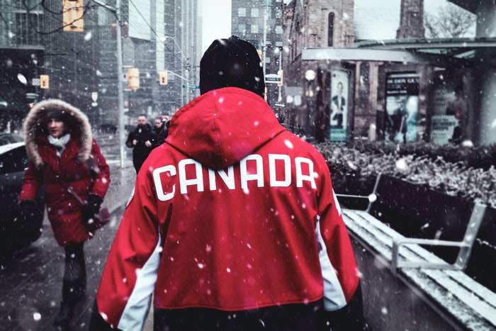 a man walking in Canada